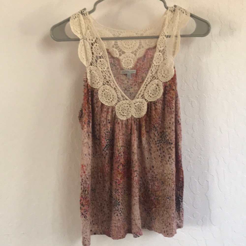 Colorful lace tank